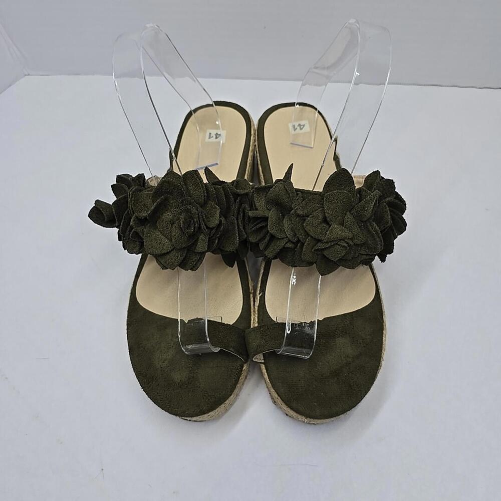 Women's Summer Sandals Platform Open Toe Flip Flops Green Size US9/EU41 - Picture 5 of 14